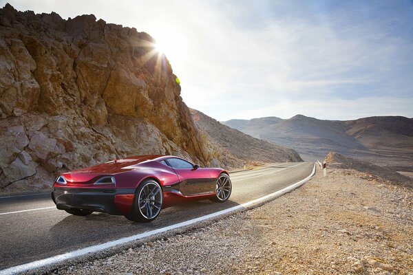 Rimak company car at the rock