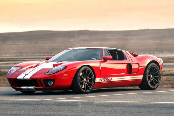 Red sports car coupe