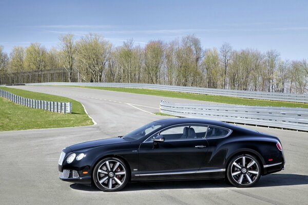 Bentley Continental on the racetrack