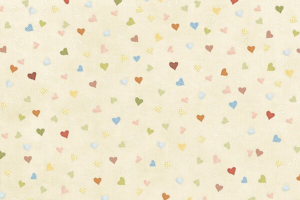 Children s background with colored hearts