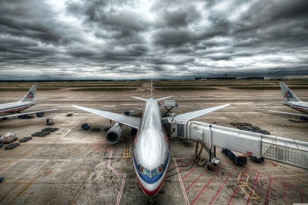 L aereo si trova sulla pista