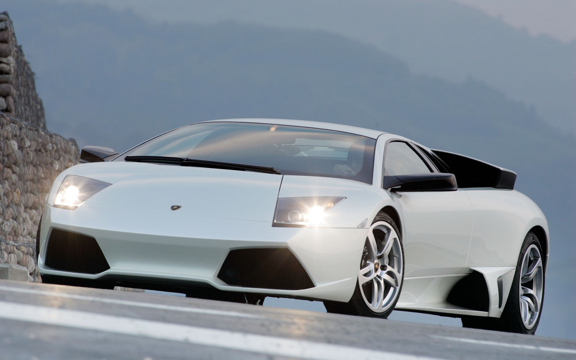 amborghini murcielago lumière blanc