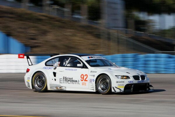 BMW racing car on the track