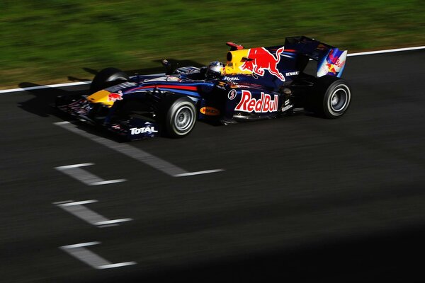 Black rb6 Racing Car with Red bull