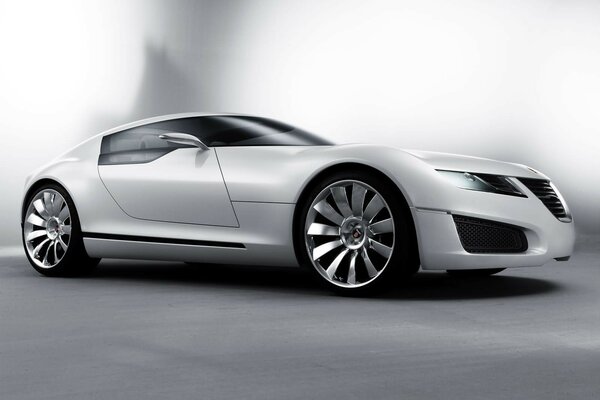 Beautiful white aero x concept car