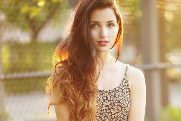 Bella ragazza con i capelli lunghi