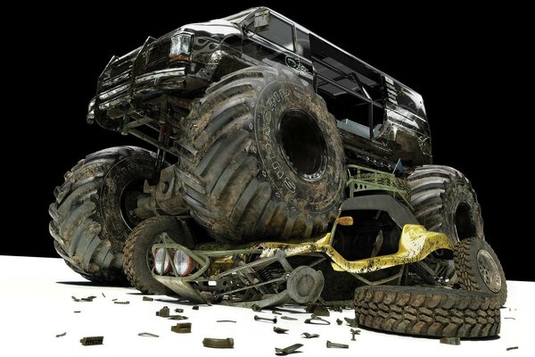 Monster Trucks avec de grandes roues