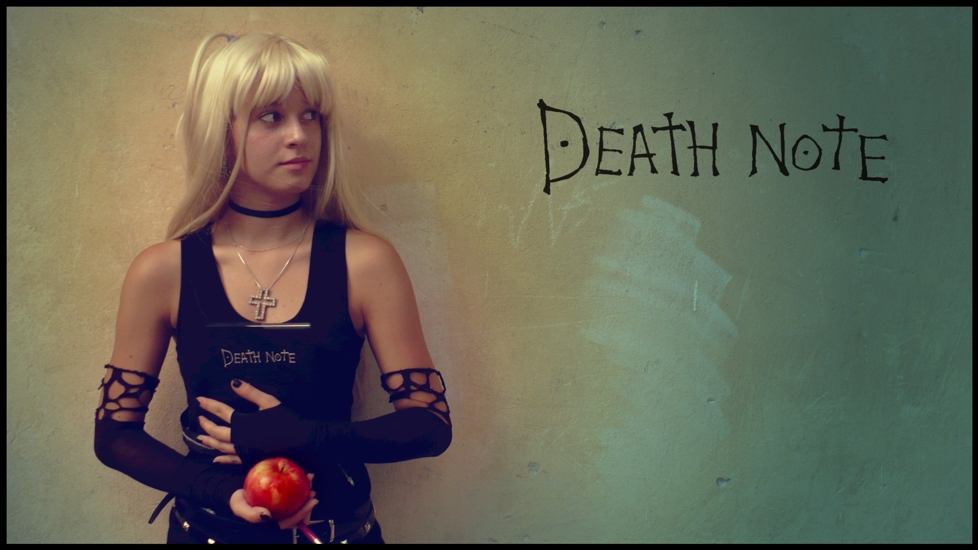 frau mädchen cosplay death note grau blond