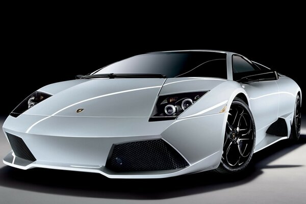 Lambo murc lp640 versace car in white