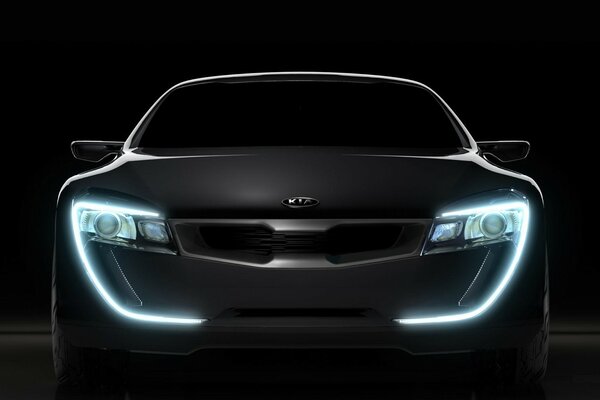 Neon headlights with cilia from Korean kia