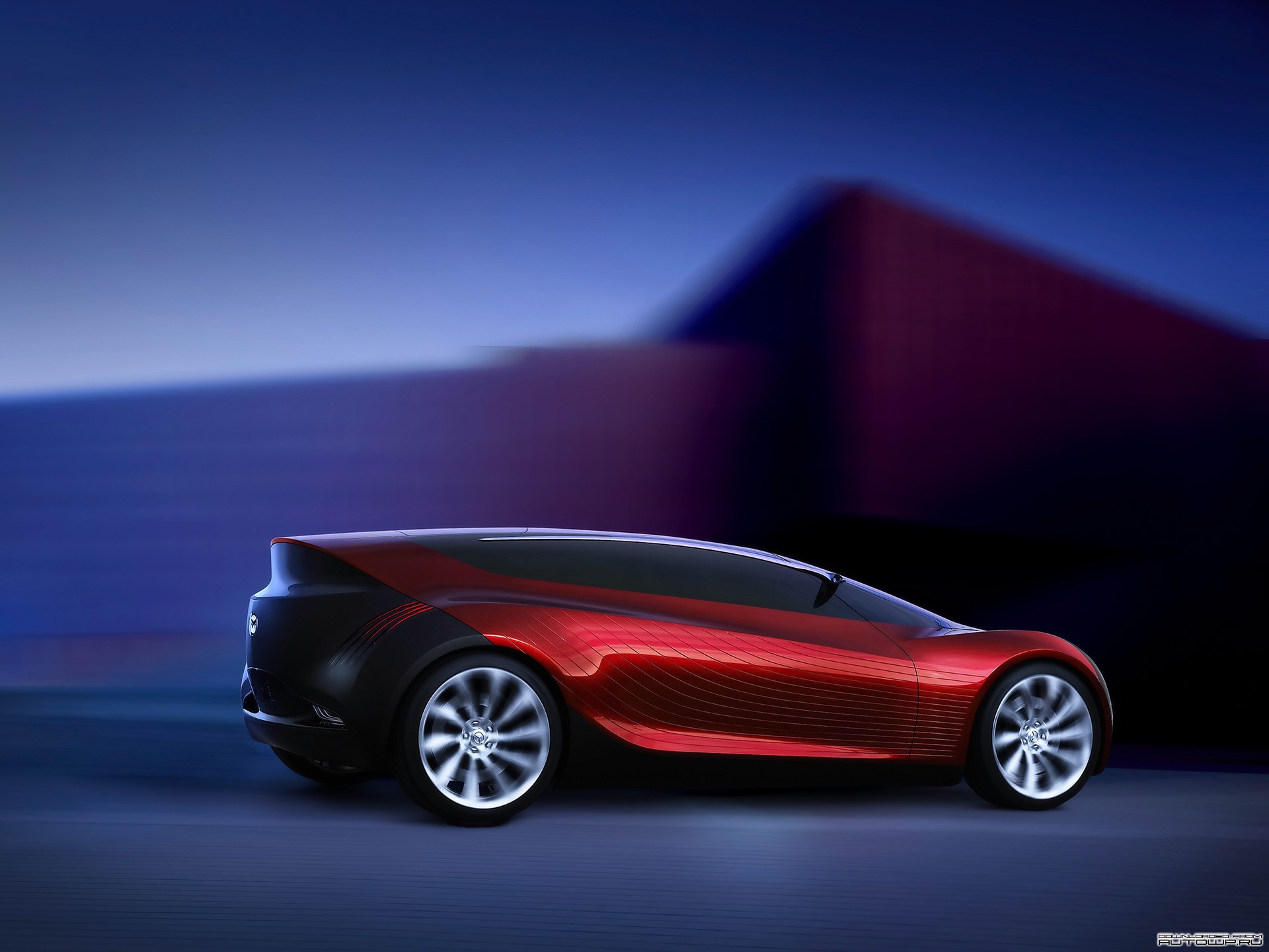 mazda ryuga concept speed sport czerwony