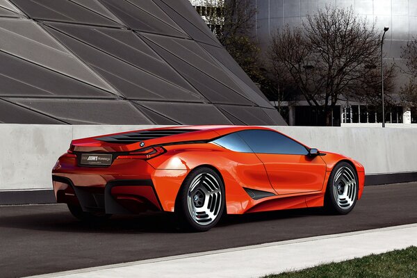 Profile of the bmw m1 high-speed car