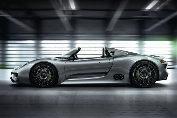 The Porsche car is presented in a new concept