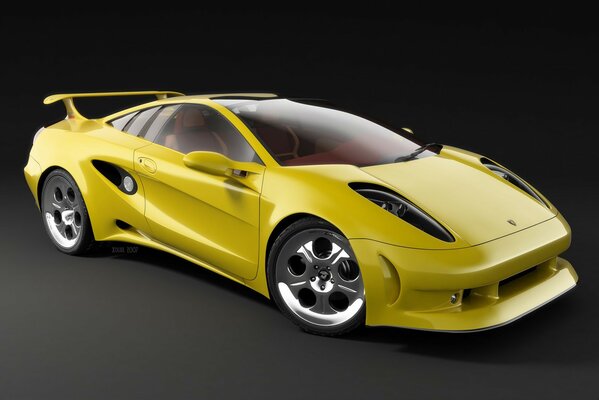 Sport car colore giallo sfondo del desktop