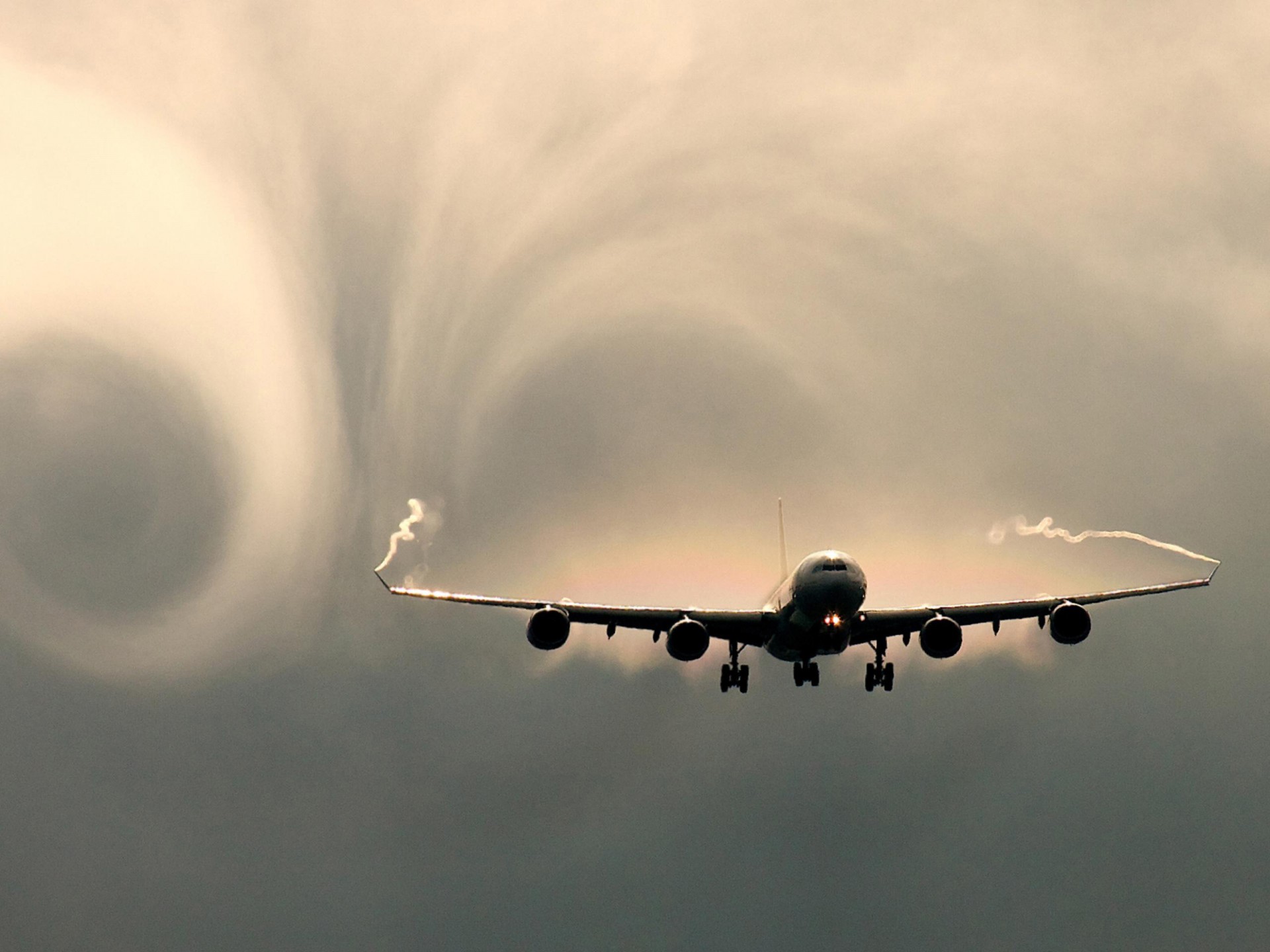 flugzeug fußabdruck himmel