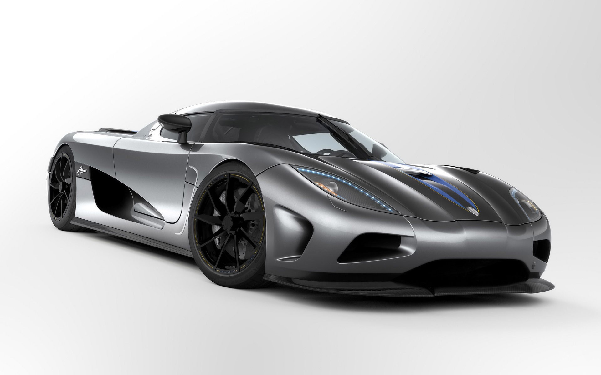 koenigsegg agera samochód sportowy szary