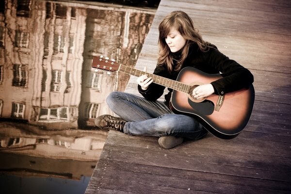 How nice it is to listen to the sounds of a guitar