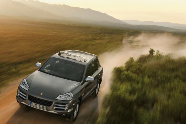 Porsche Cayenne goes off-road