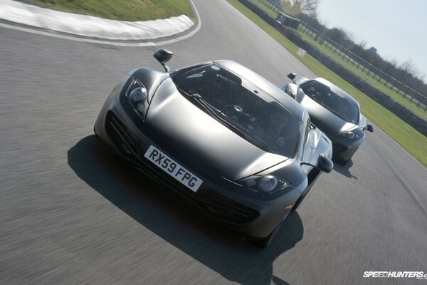 McLaren rides for maclaren on the race track