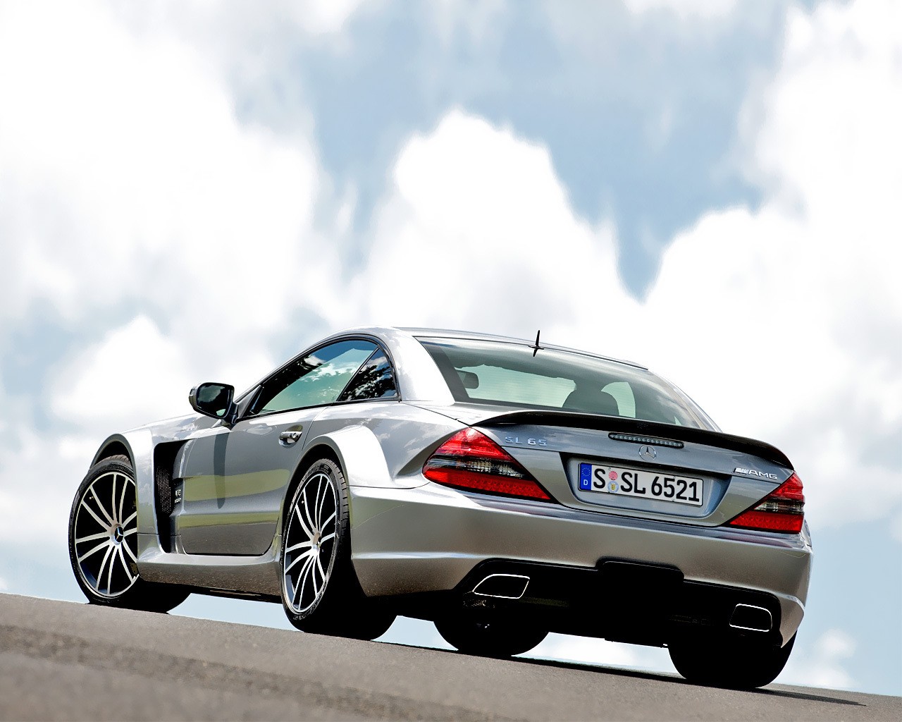 amg sl65 negro frente