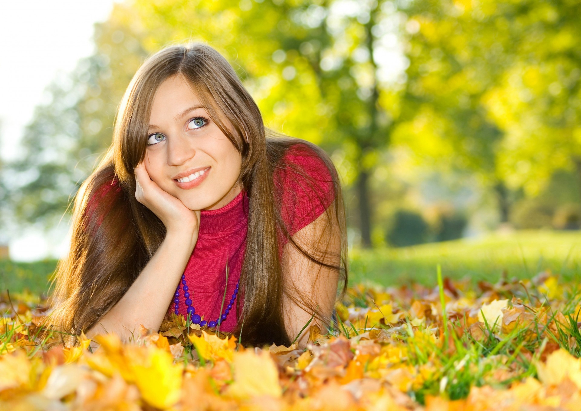 blatt herbst park blaue augen braune augen