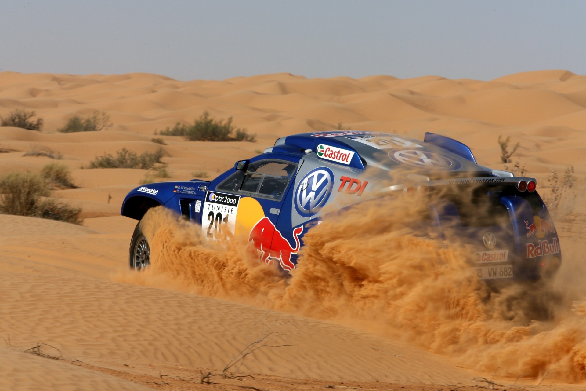 rallye auto sand