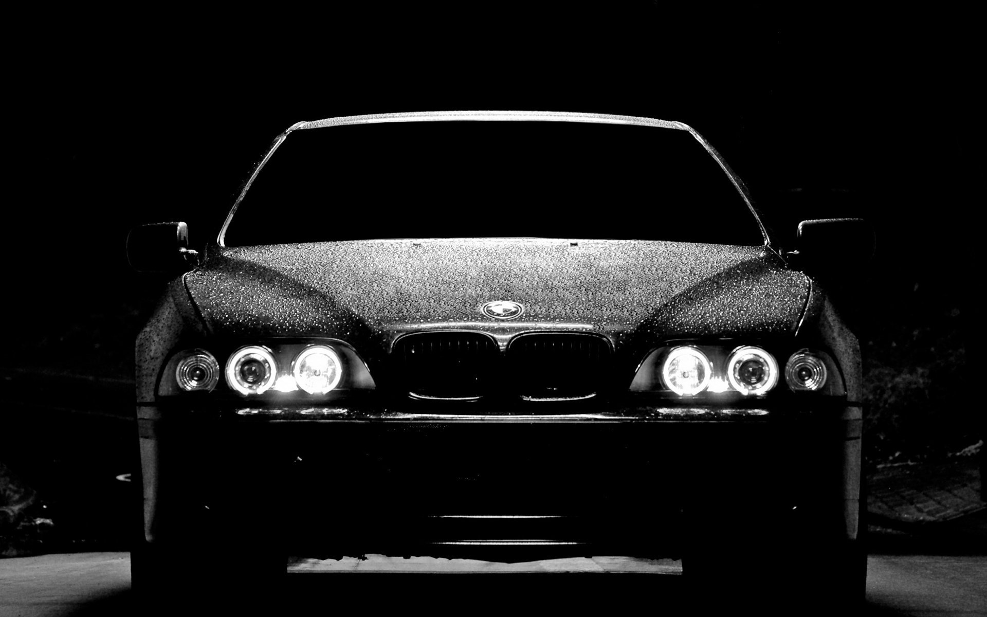 negro bmw e39 serie 5 bmw cinco ojos de ángel luz faros fondo