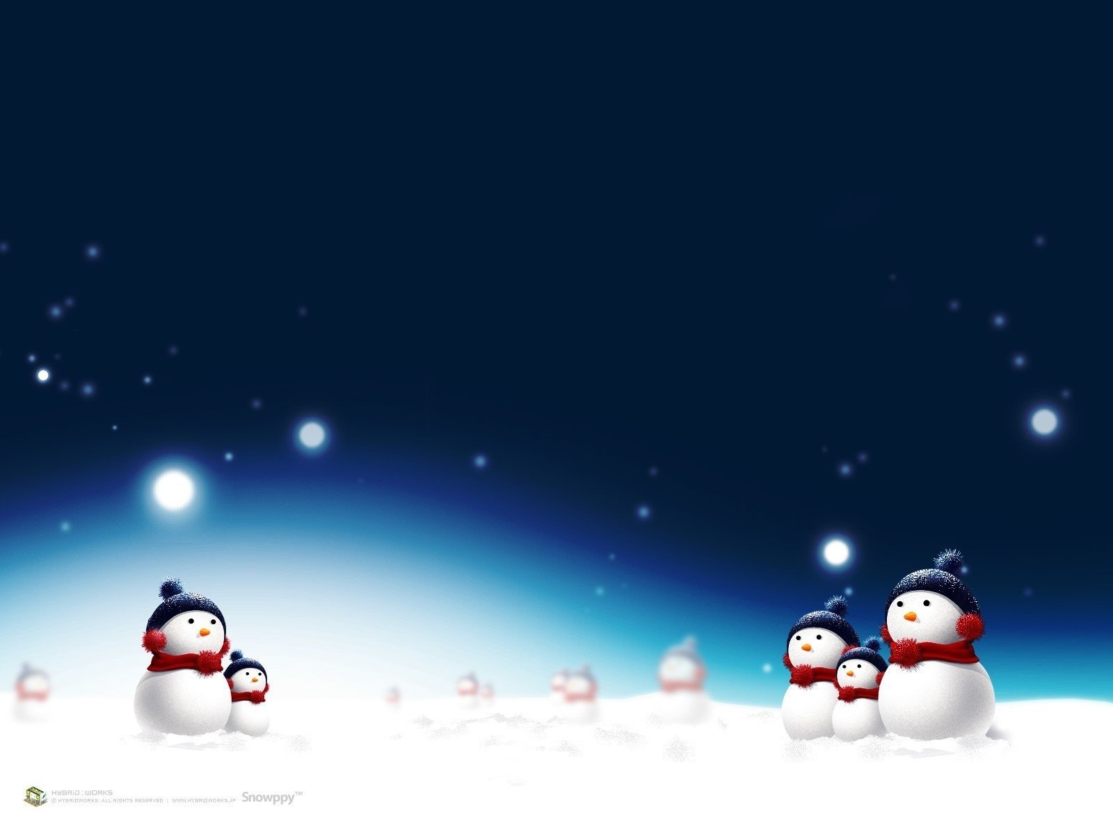 winter snowmen beauty