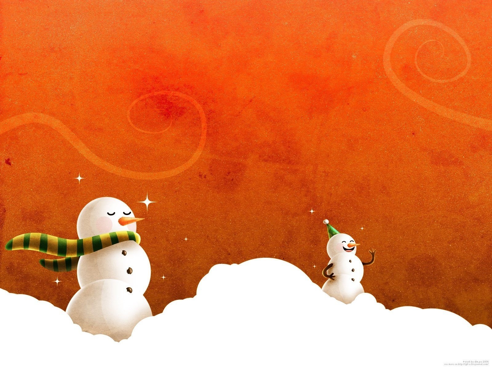 new year snowmen winter holiday snow