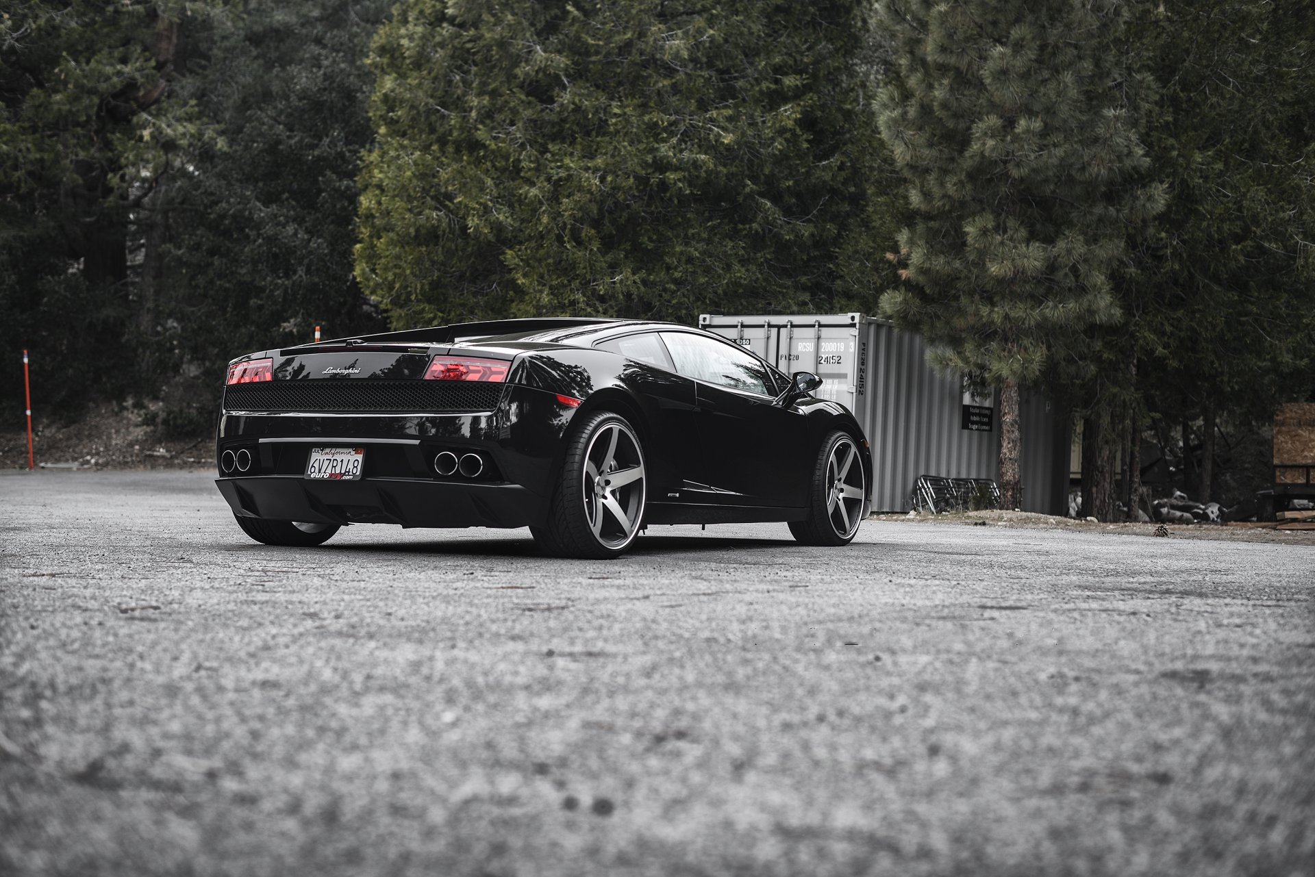 lamborghini gallardo lp560-4 black lamborghini gaillardo rear tree