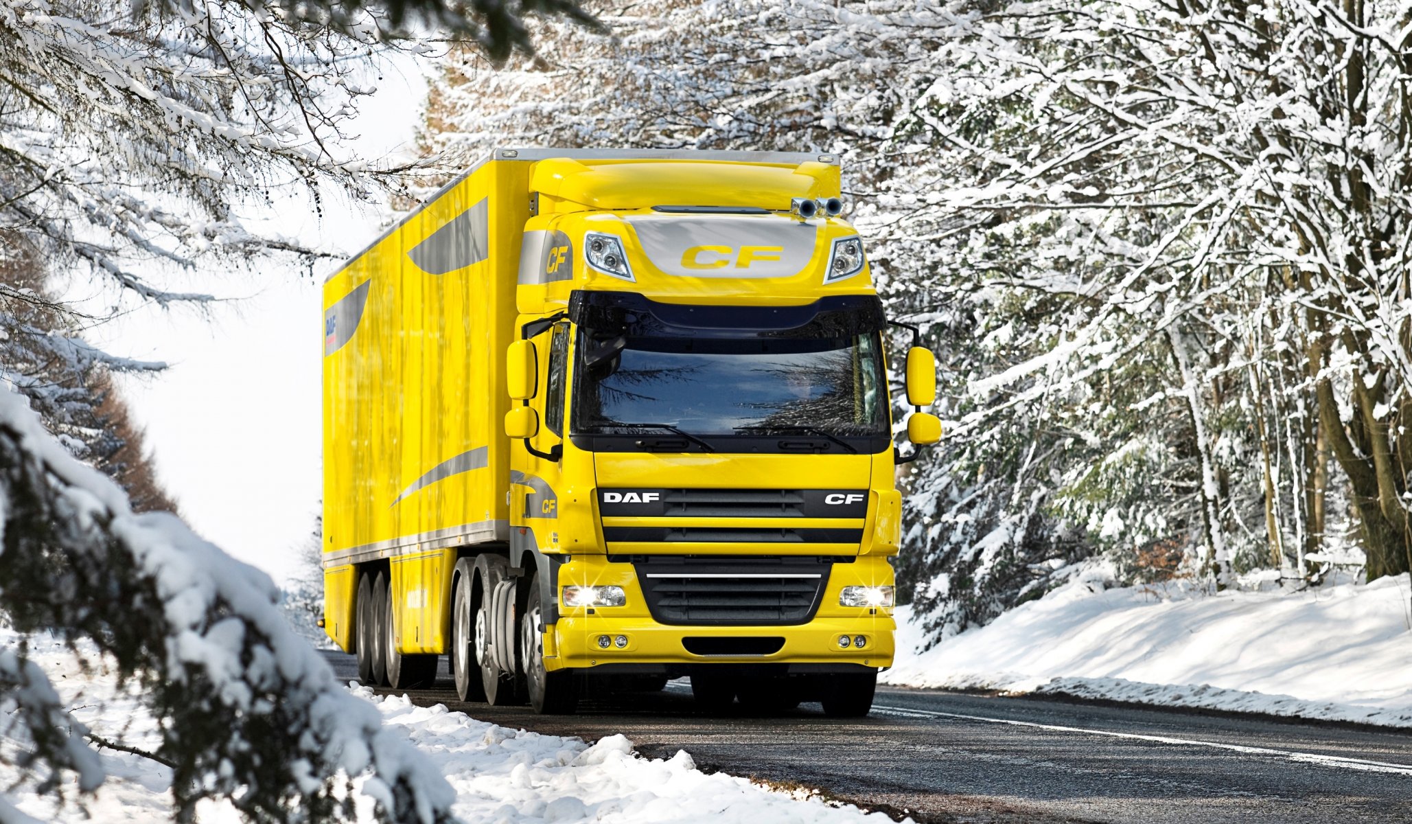 daf cf truck daf cf wallpaper winter snow road