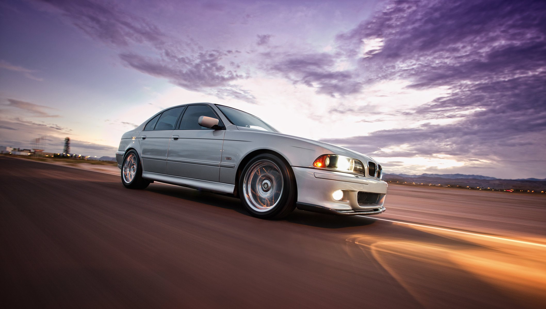 bmw e39 5er bmw fünfer angel eyes silber licht scheinwerfer