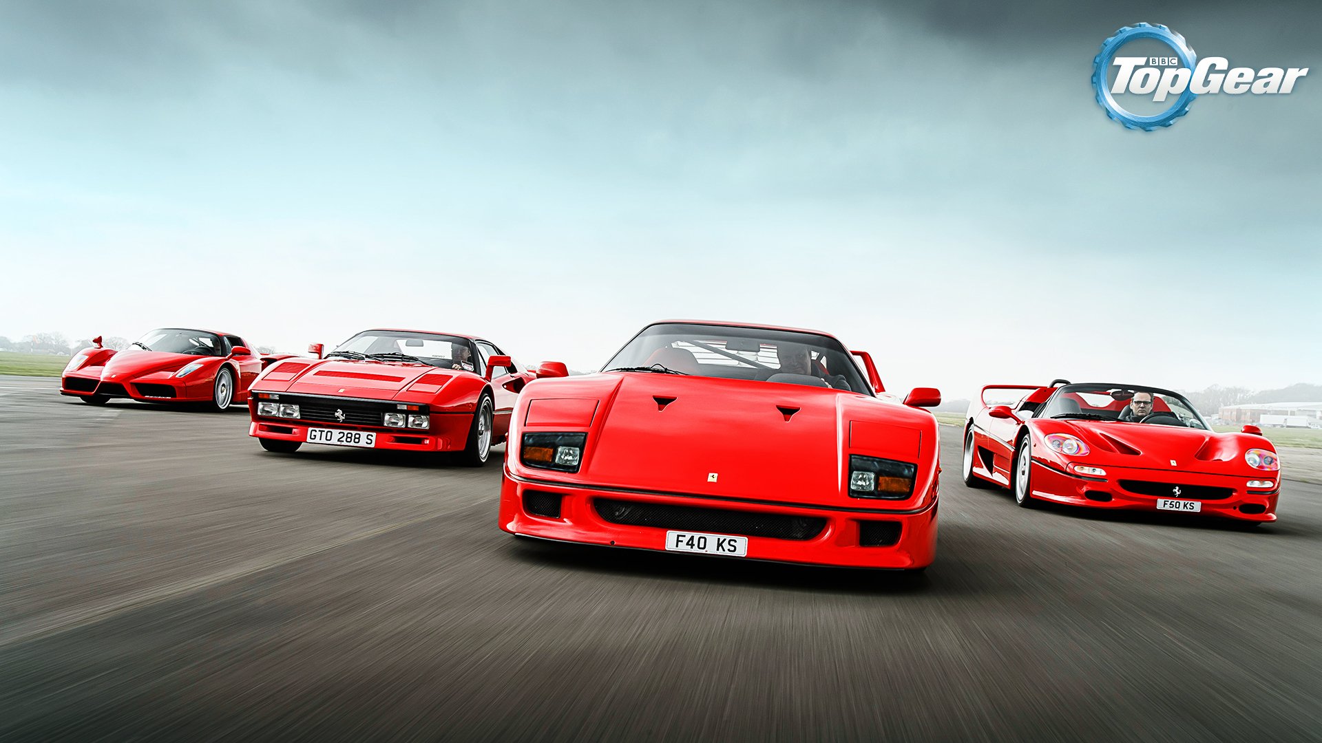 ferrari 288 gto f40 f50 enzo supercars italian red track top gear front