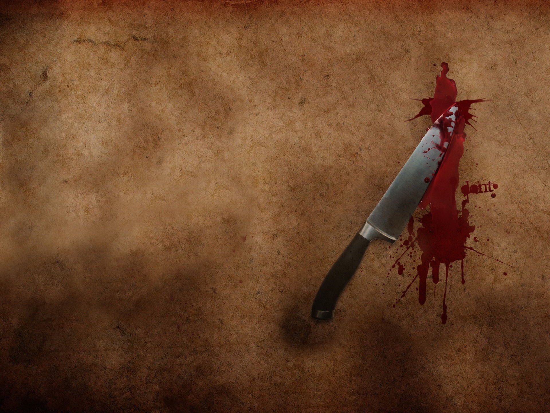 cuchillo sangre minimalismo