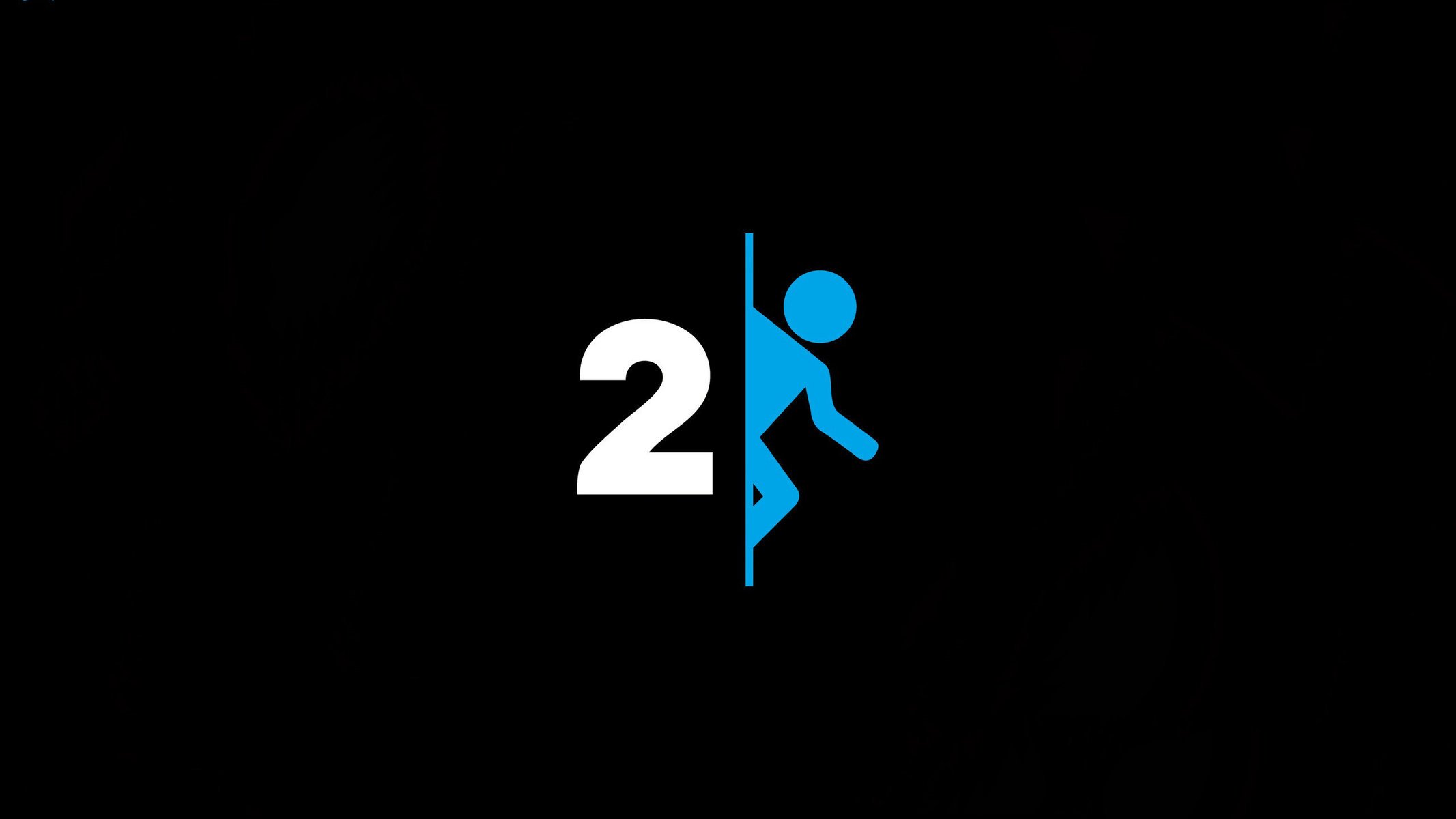 minimalism the portal portal 2 valve glados aperture half-life symbol background game color black sign