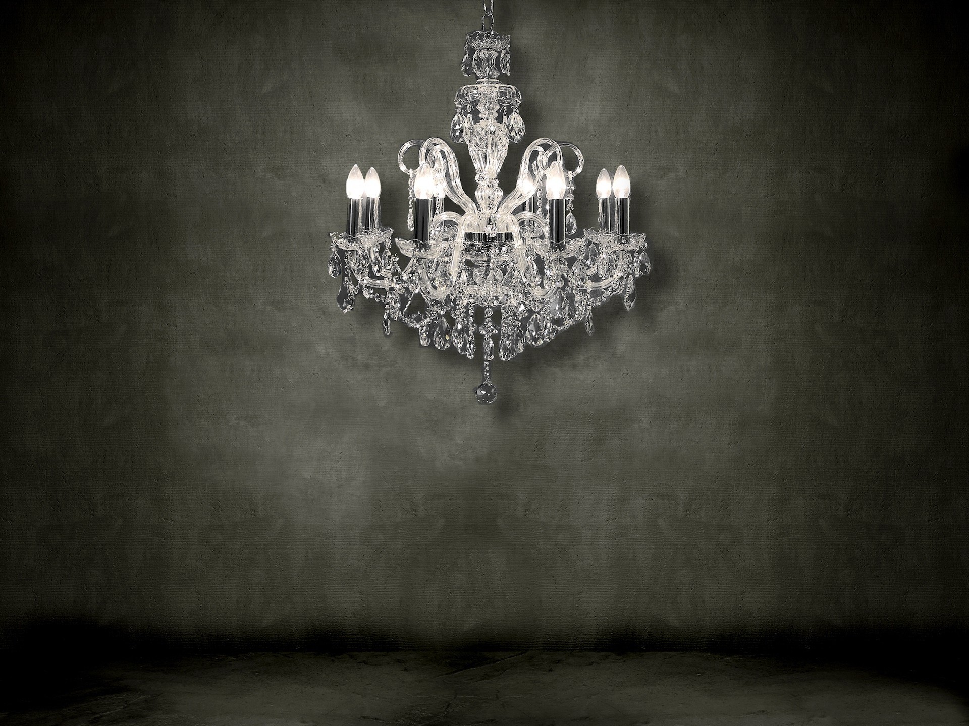 crystal chandelier wall