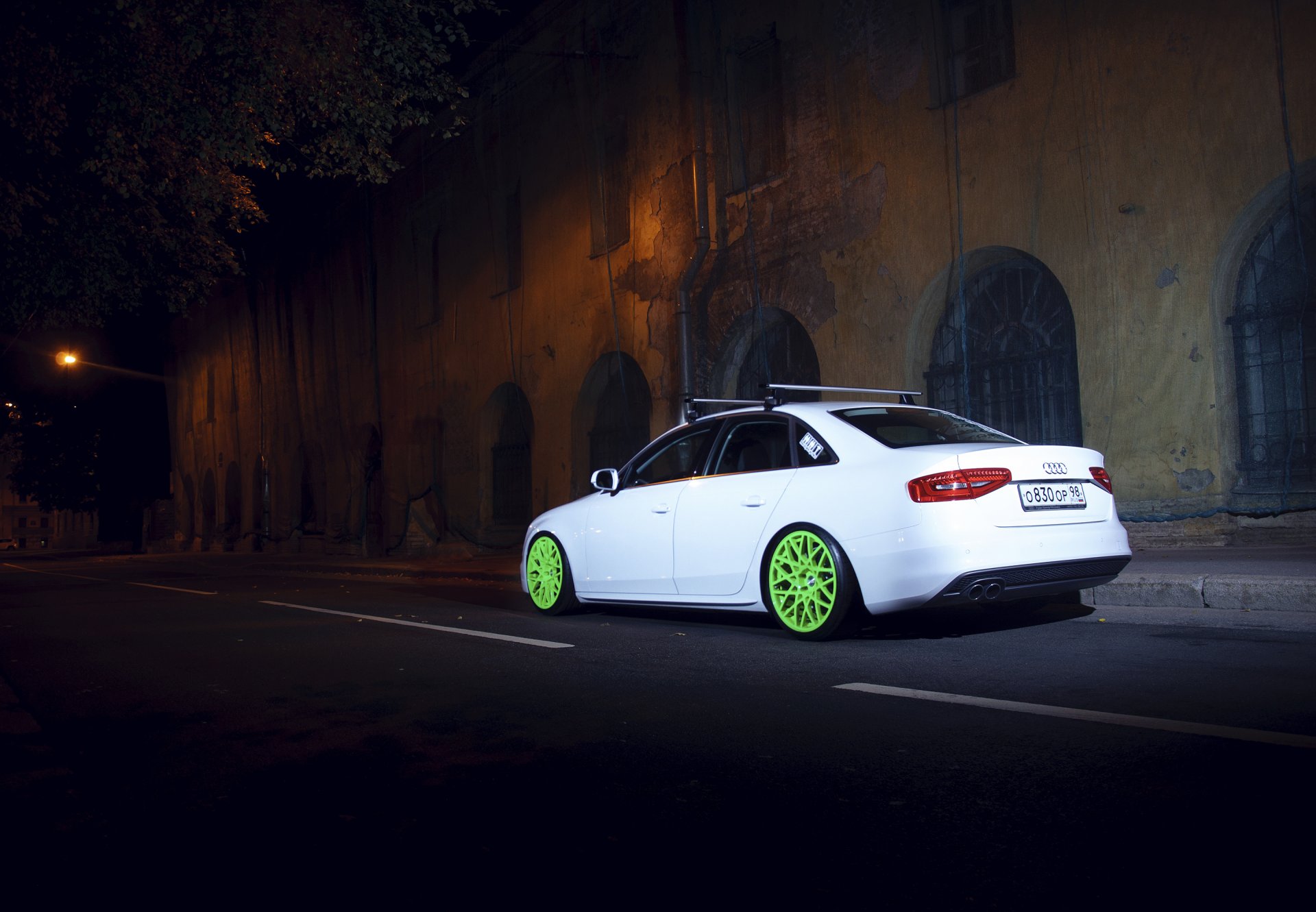 audi a4 s-line stance spb audi . st. petersburg night