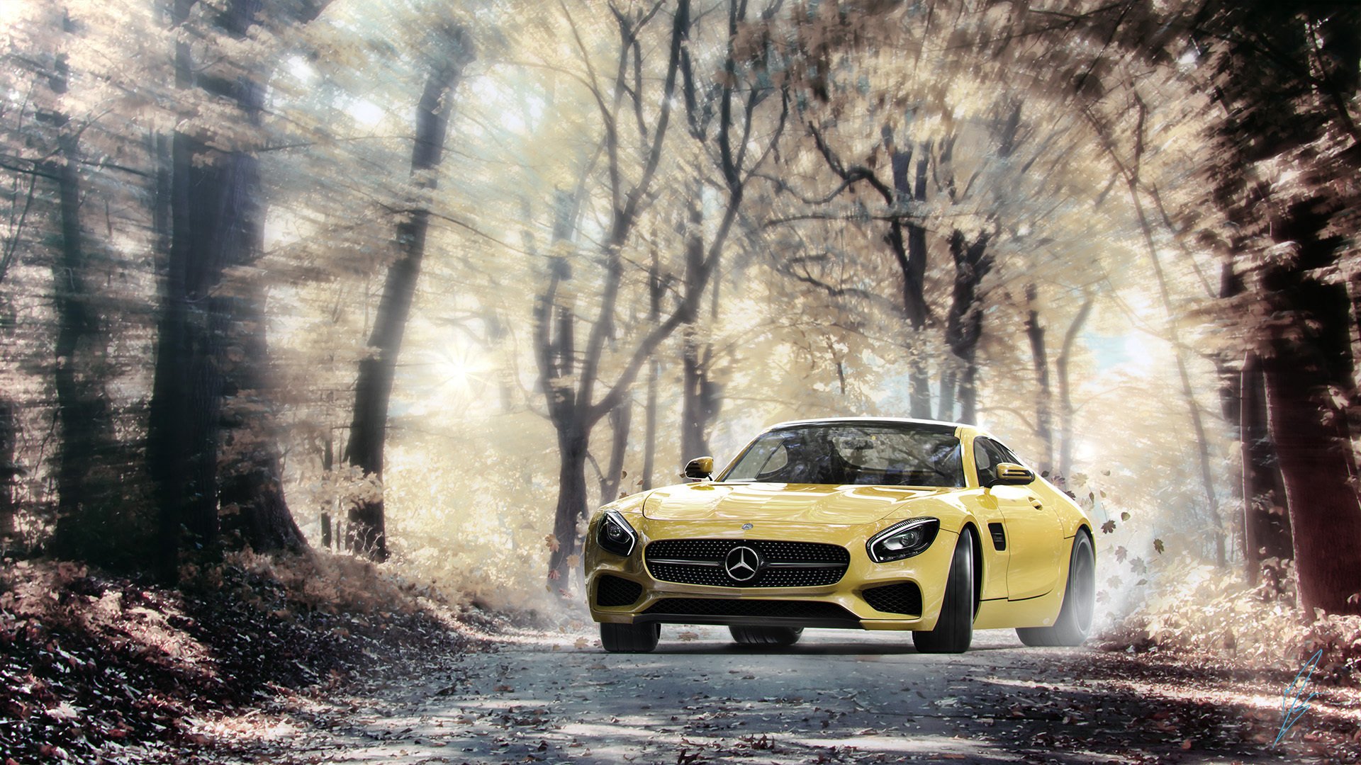 mercedes amg gt poślizg