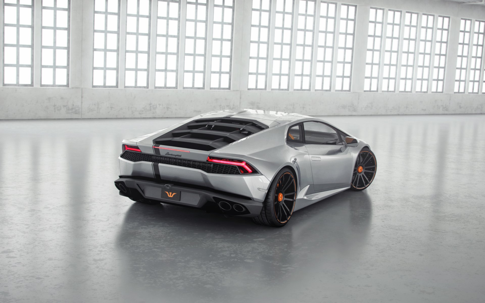 lamborghini uracan lp850-4 lucifero wheelsandmore tuning supercar argent arrière lamborghini argent cul