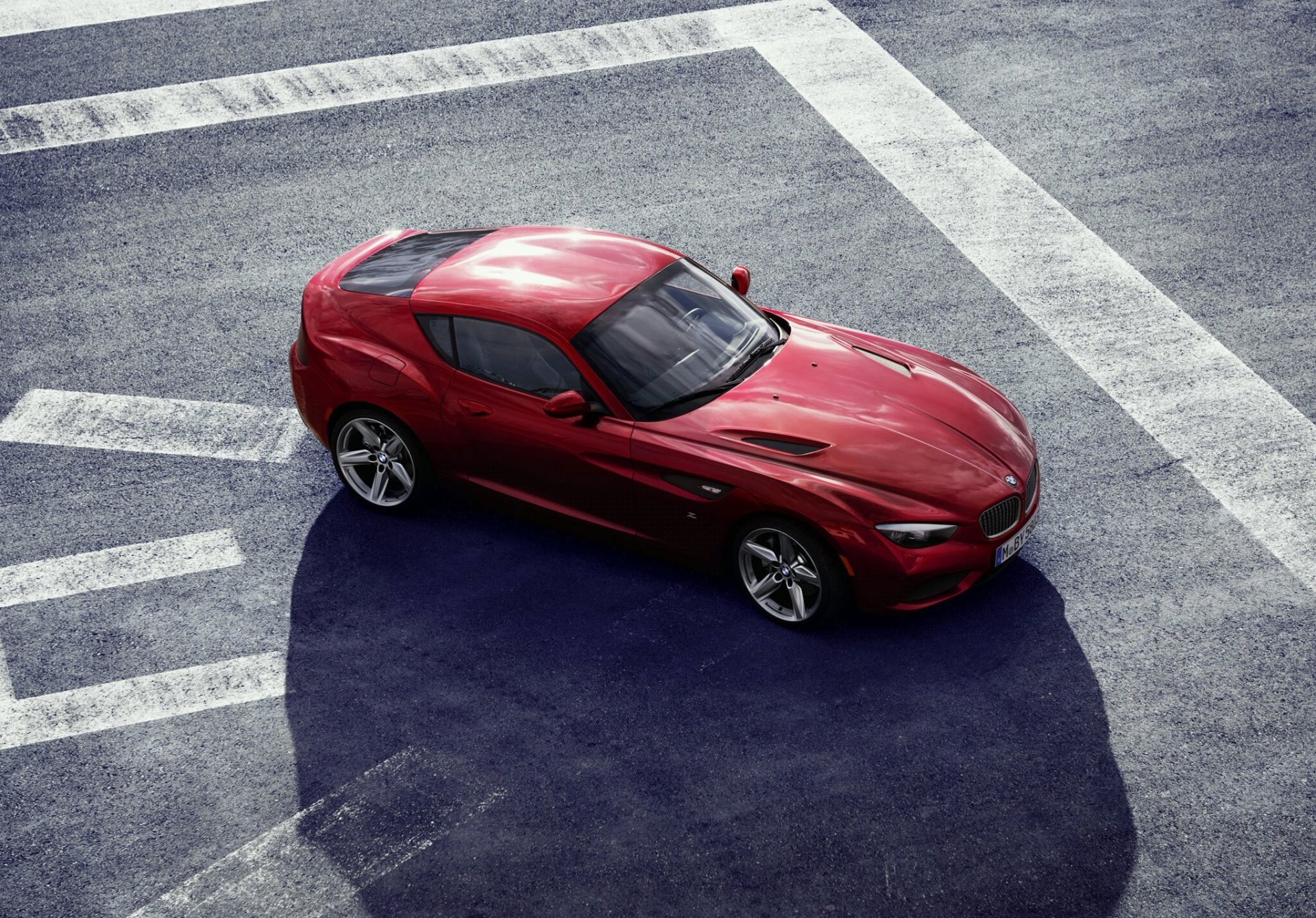 bmw z4 zagato coupé voiture rouge