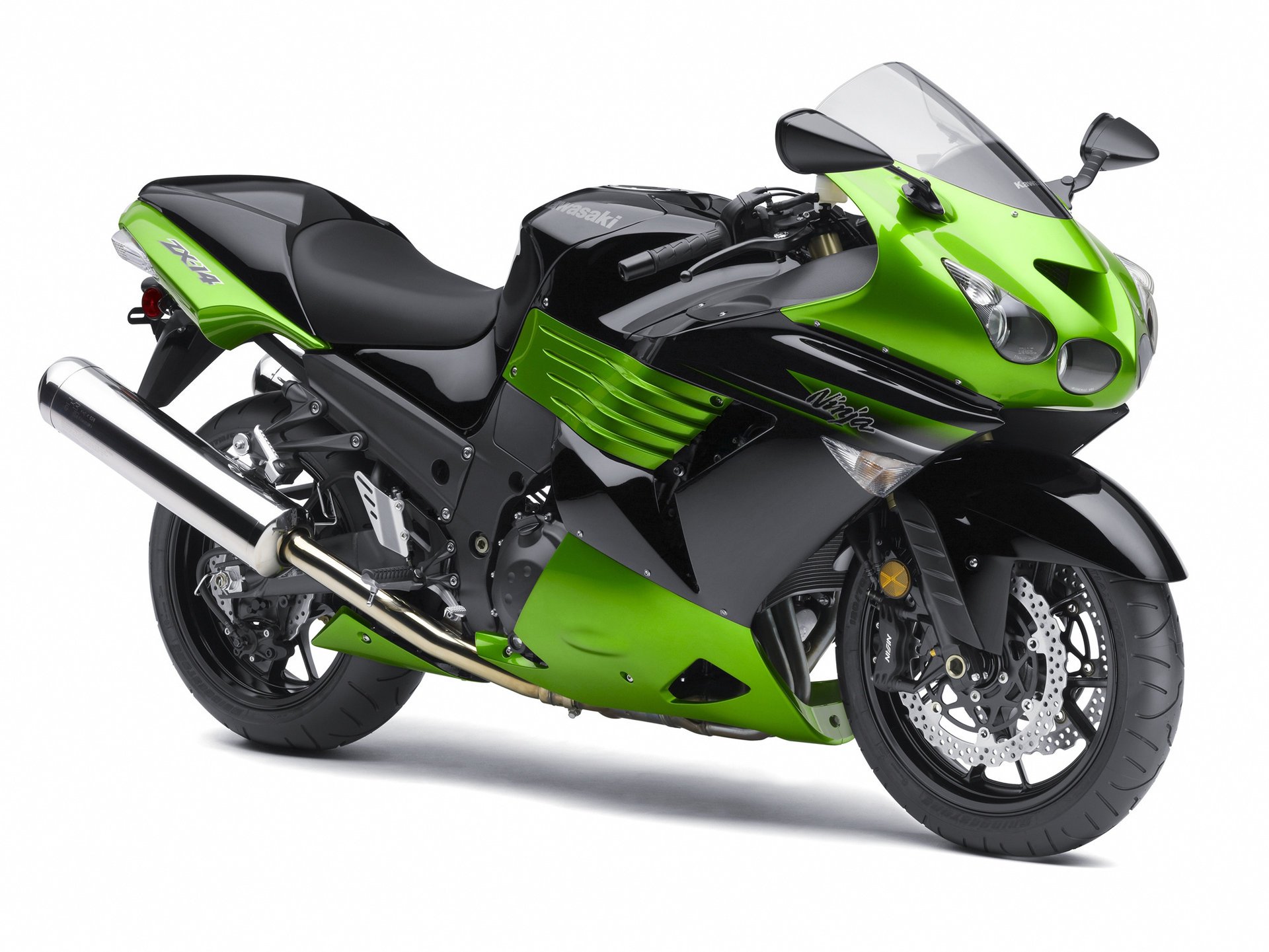 черный kawasaki zzr-1400 zx-14 ninja 2011 спортбайк мотоцикл мото кавасаки ниндзя зеленый белый фон белый фон байк стиль форма дизайн мототранспорт мотобайк