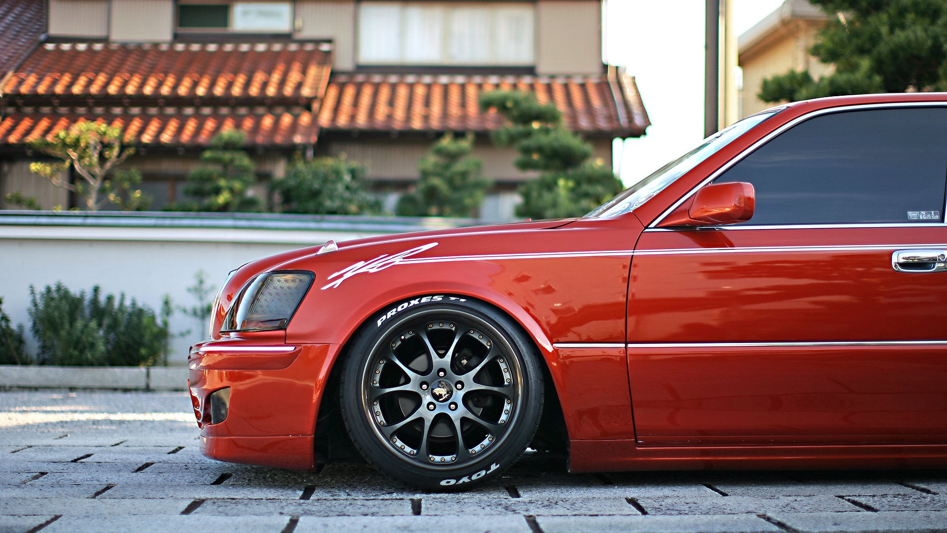 toyota crown majesta tuning japanese vip style wheels rims red