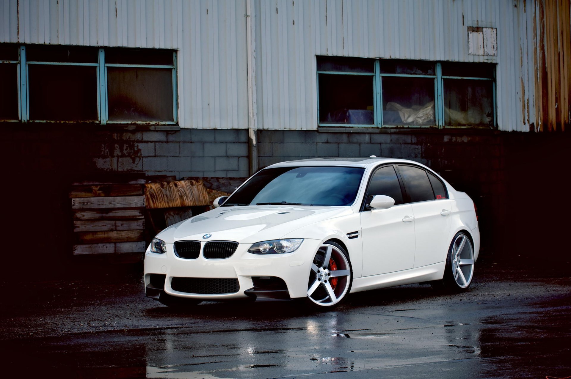 bmw e90 m3 biały sedan vossen