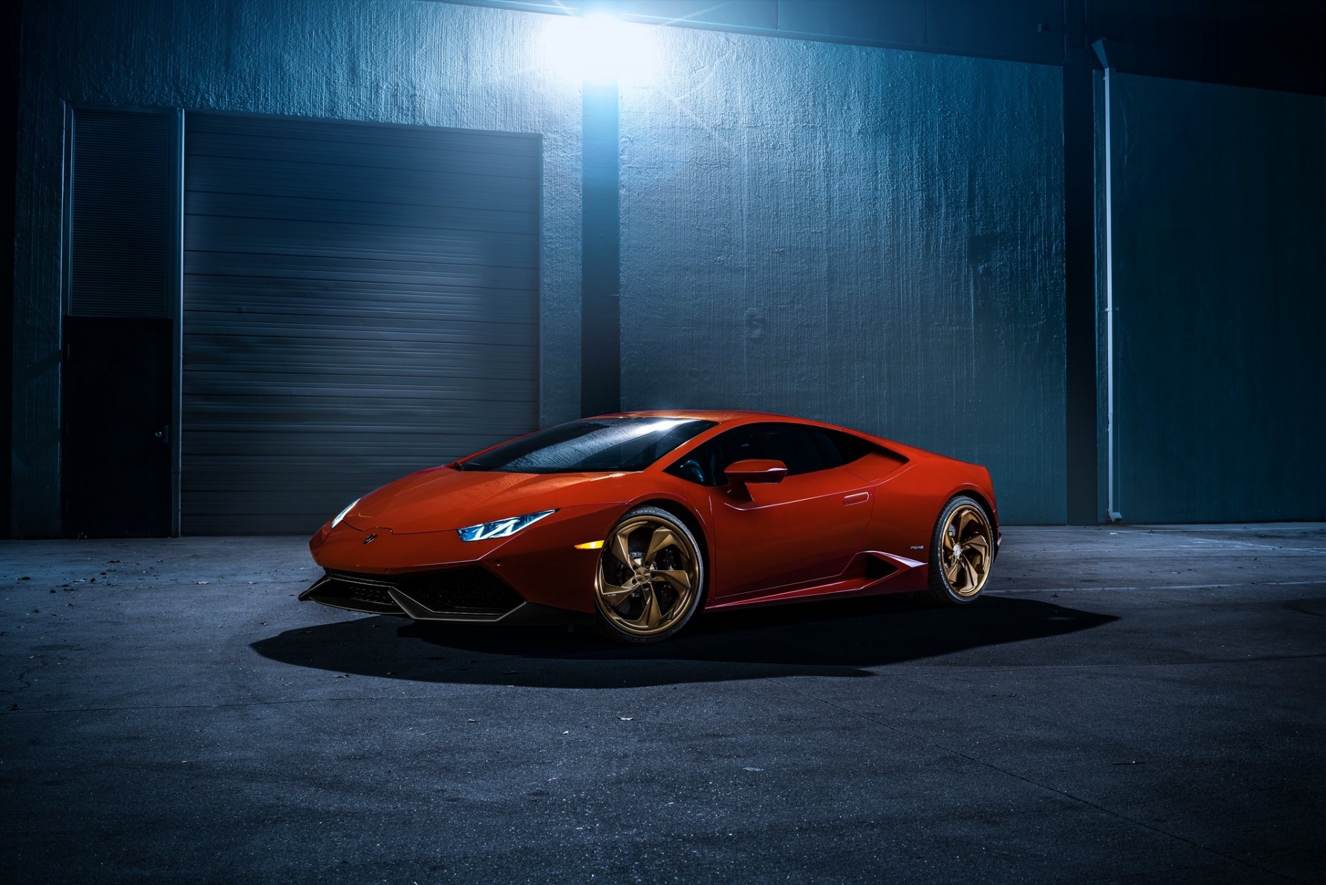 lamborghini hurricane lp 610-4 lb724 rot vorne nacht