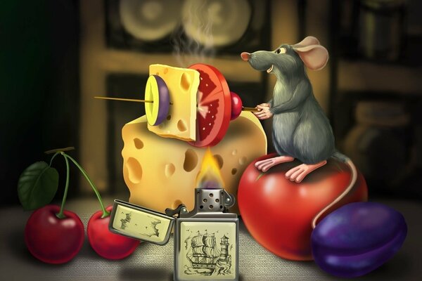 A frame with a mouse from the cartoon ratatouille