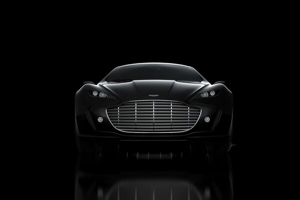 Concepto de coche aston Martin negro