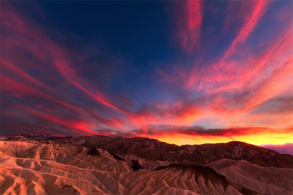 Beautiful sunset in the desert