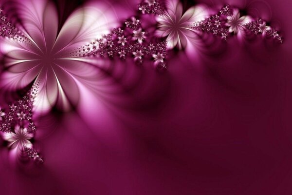 Astrazione del fiore rosa, sfondo 3D