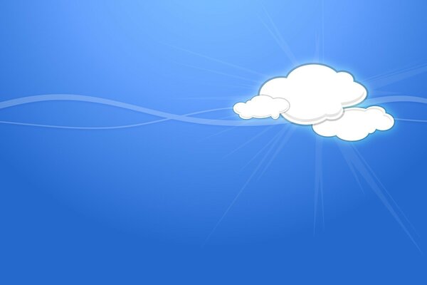 Vector wallpaper. Clouds and lines