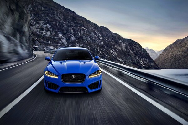 Blue jaguar for speed lovers